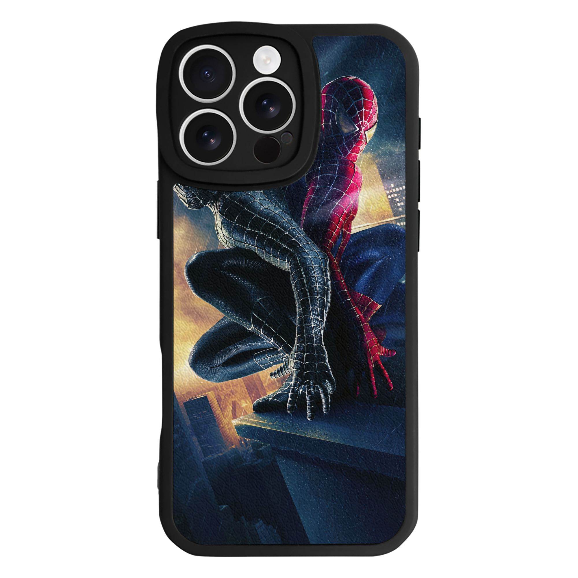 （画像用） Spider Man スパイダーマン 【iPhone 16シリーズ対応】シリコンスマホケース（レザー調） 材質：シリコン